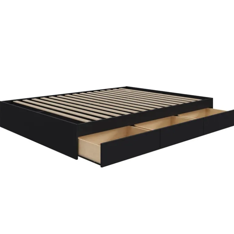 Queen Platform Bed with 3-Drawer Storage (60") - Nexera