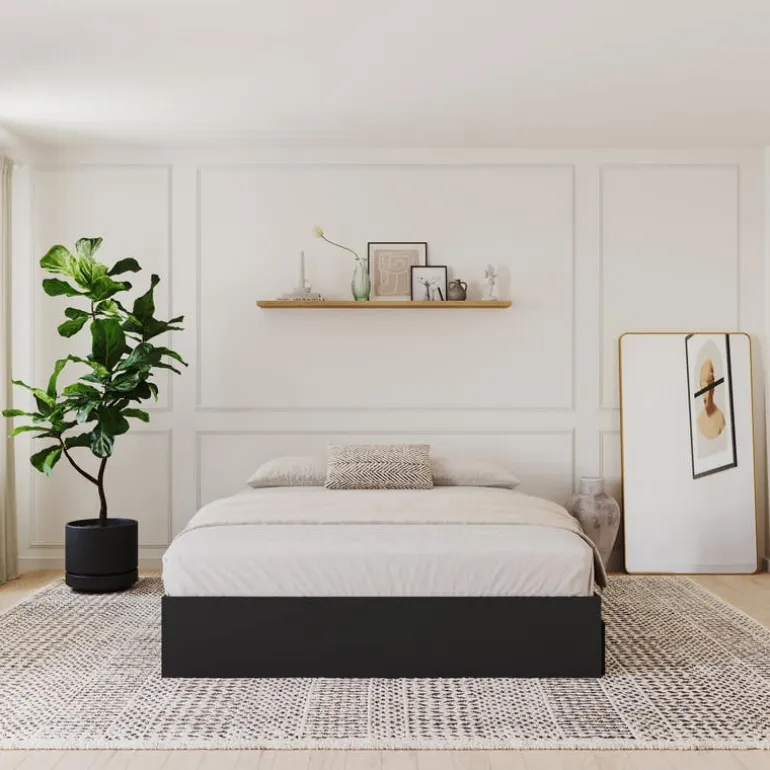 Queen Platform Bed with 3-Drawer Storage (60") - Nexera