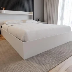 Queen Platform Bed with 2-Drawer Storage (60