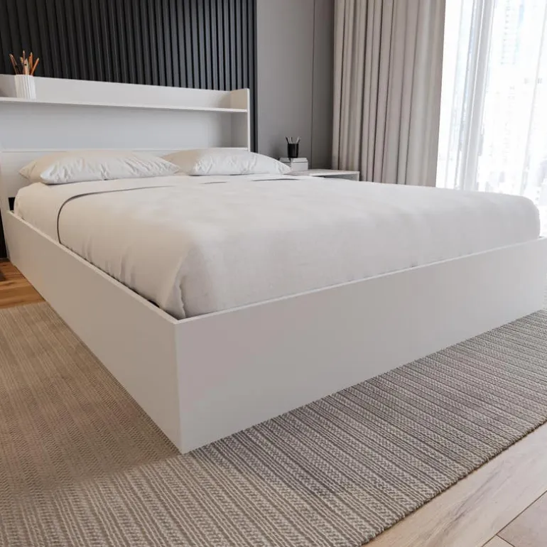 Queen Platform Bed with 2-Drawer Storage (60") - Nexera