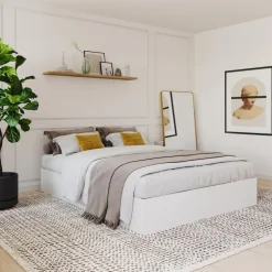 Queen Platform Bed with 3-Drawer Storage (60