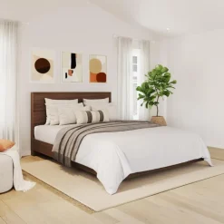 Queen Platform Bed with Headboard (60'') - Nexera