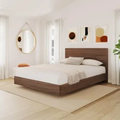 Queen Platform Bed with Headboard (60'') - Nexera