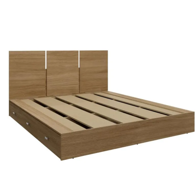 Queen Platform Bed with Headboard (60")