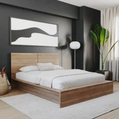 Queen Platform Bed with Headboard (60") - Nexera