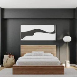 Queen Platform Bed with Headboard (60