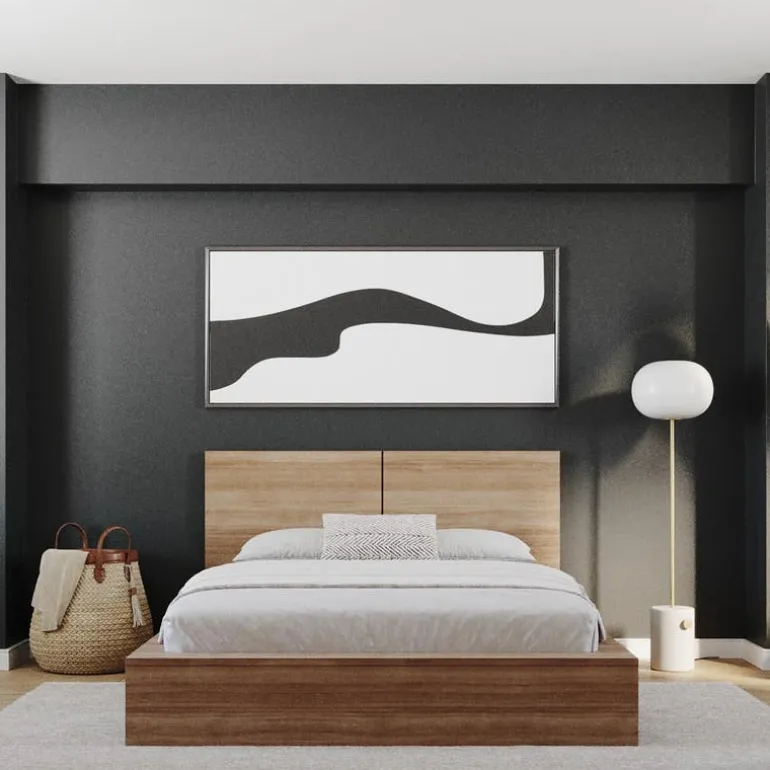 Queen Platform Bed with Headboard (60") - Nexera