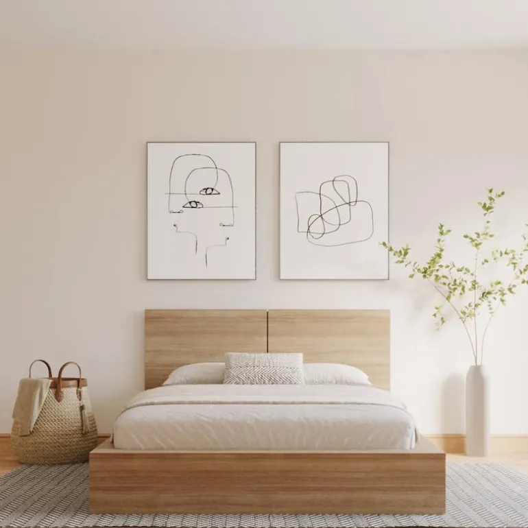 Queen Platform Bed with Headboard (60") - Nexera