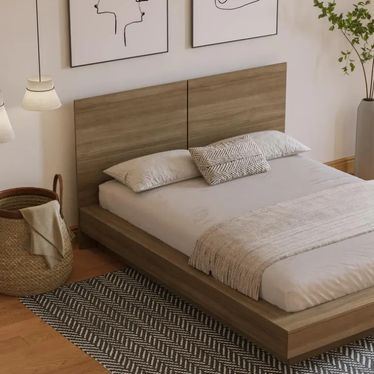Queen Platform Bed with Headboard (60") - Nexera