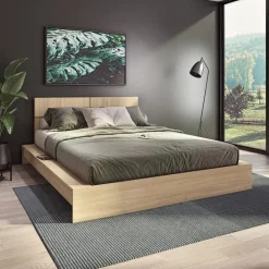 Queen Platform Bed with Headboard (60