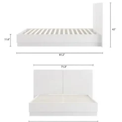 Queen Platform Bed with Headboard (60") - Nexera