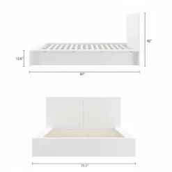 Queen Platform Bed with Headboard (60