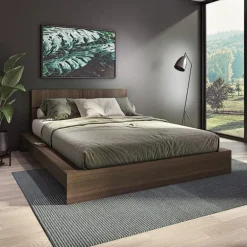 Queen Platform Bed with Headboard (60