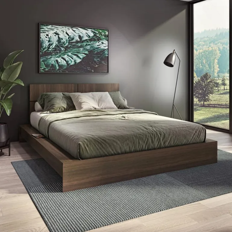 Queen Platform Bed with Headboard (60")