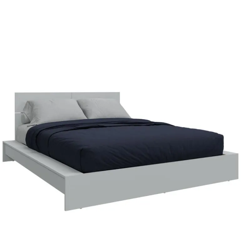 Queen Platform Bed with Headboard (60")