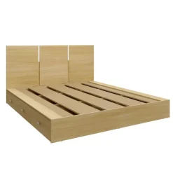 Queen Platform Bed with Headboard (60")