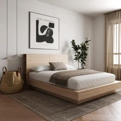 Queen Platform Bed with Headboard (60") - Nexera