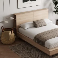 Queen Platform Bed with Headboard (60