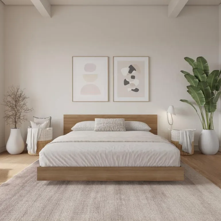 Queen Platform Bed with Headboard (60") - Nexera