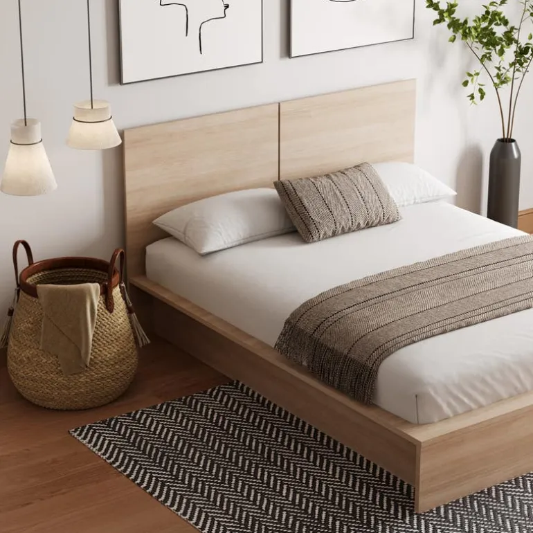 Queen Platform Bed with Headboard (60") - Nexera