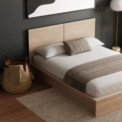 Queen Platform Bed with Headboard (60
