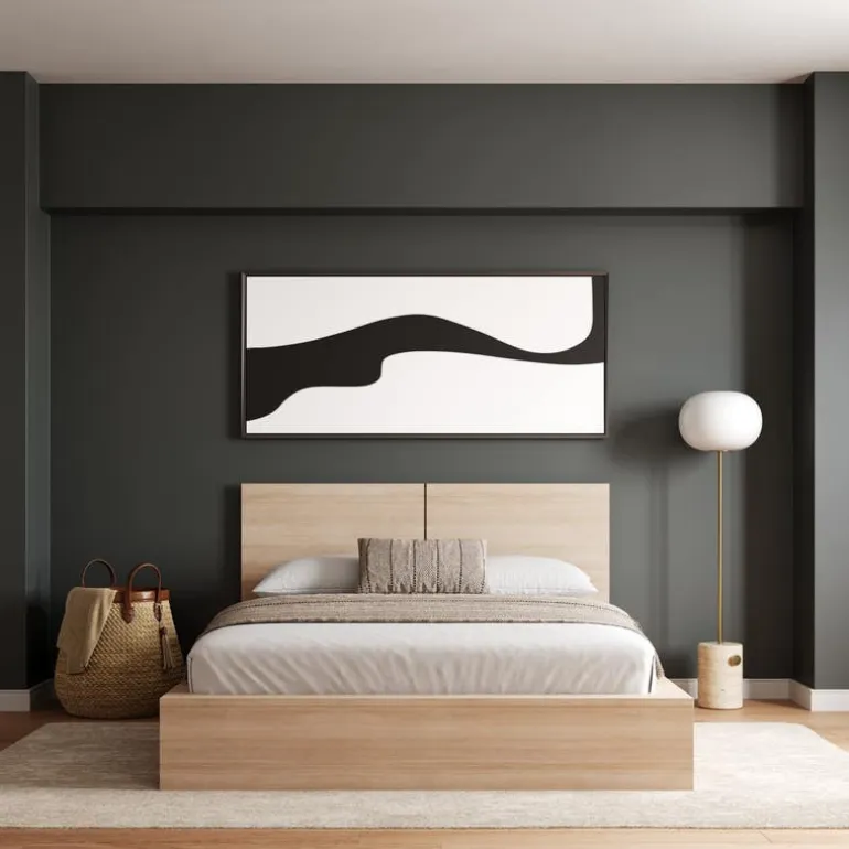 Queen Platform Bed with Headboard (60") - Nexera