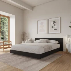 Queen Platform Bed with Headboard (60