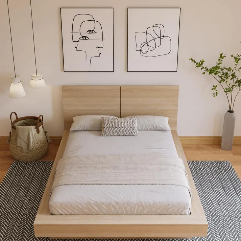 Queen Platform Bed with Headboard (60") - Nexera