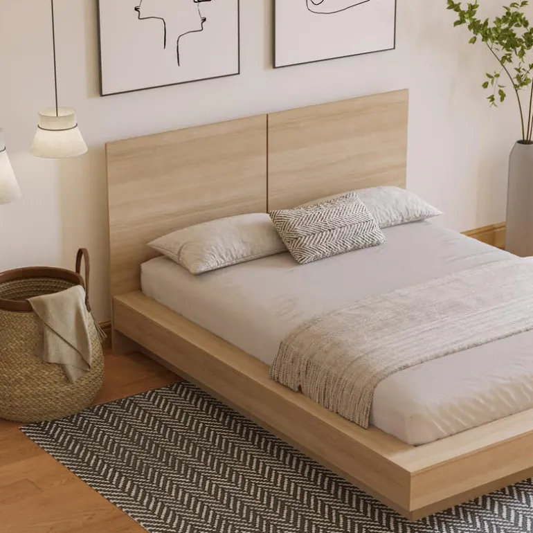 Queen Platform Bed with Headboard (60") - Nexera