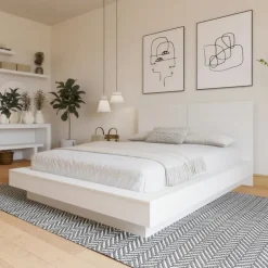 Queen Platform Bed with Headboard (60") - Nexera