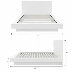 Queen Platform Bed with Headboard (60