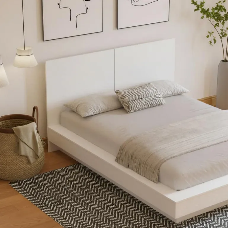 Queen Platform Bed with Headboard (60") - Nexera