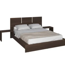 Queen Platform Bed with Integrated Bedside Tables (60")
