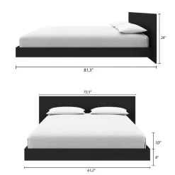 Queen Platform Bedroom Set (60") - 4 pcs - Nexera
