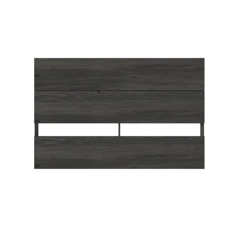 Queen Size Panel Headboard, Bark Grey - Nexera
