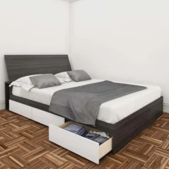 Queen Size Panel Headboard, Ebony - Nexera