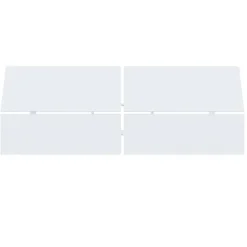 Queen Size Panoramic Panel Headboard, White - Nexera