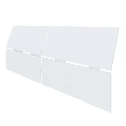 Queen Size Panoramic Panel Headboard, White - Nexera