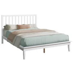 Queen Solid Wood Bed with Headboard (60") - Monarch