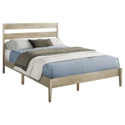 Queen Solid Wood Bed with Headboard (60") - Monarch