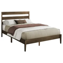 Queen Solid Wood Bed with Headboard (60") - Monarch