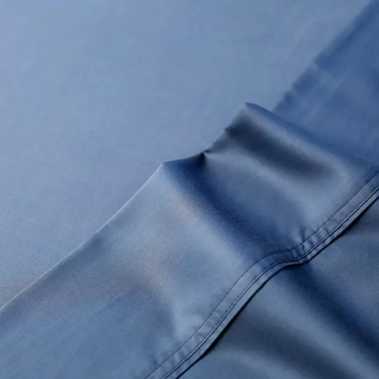 Queen Split-Head Bamboo Rayon Bed Sheet Set - Blue