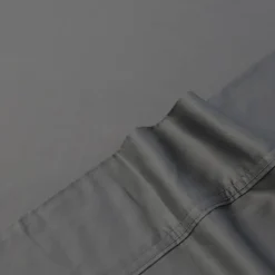 Queen Split-Head Bamboo Rayon Bed Sheet Set - Charcoal Grey