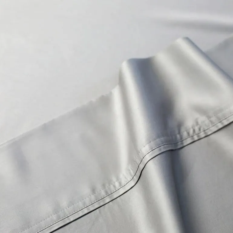 Queen Split-Head Bamboo Rayon Bed Sheet Set - Cement Grey