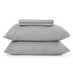 Queen Split-Head Microfibre Bed Sheet Set - Cement Grey