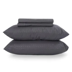 Queen Split-Head Microfibre Bed Sheet Set - Charcoal Grey