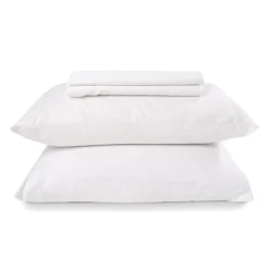 Queen Split-Head Microfibre Bed Sheet Set - White