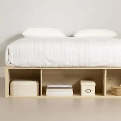 Queen Storage Bed and Baskets (60