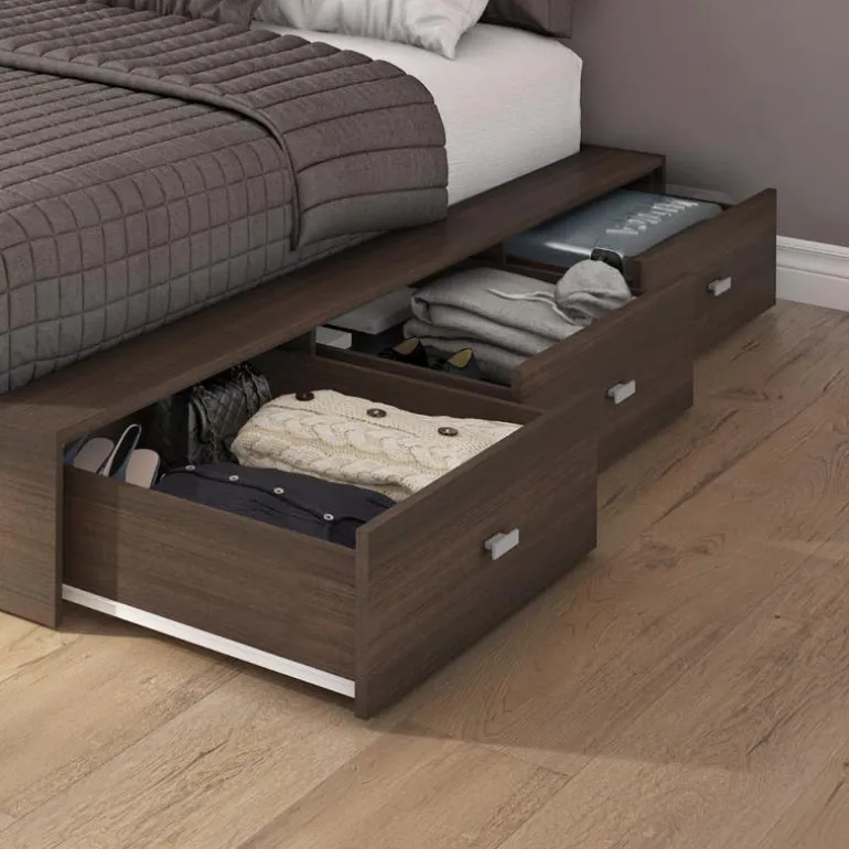 Queen Storage Bedroom Set with 6-Drawer Storage (60") - 4 pcs