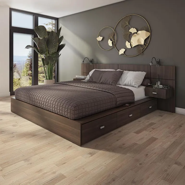 Queen Storage Bedroom Set with 6-Drawer Storage (60") - 4 pcs